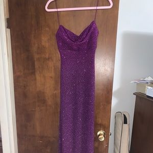 Sexy Purple Glitter Dress